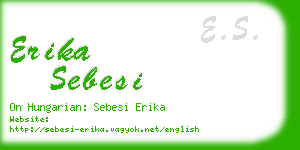 erika sebesi business card